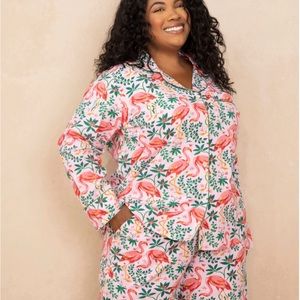Printfresh Flock of Flamingos Pajama Top